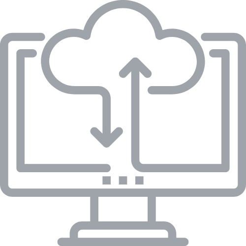 Outsourcing IT Services Cloud Gray Icon